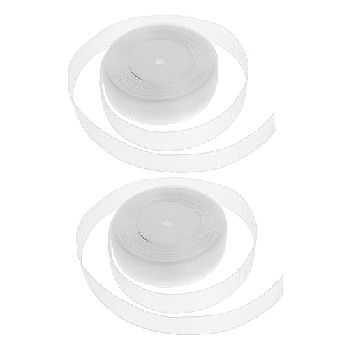 LIFKOME 2 Rollen Organza Bänder Transparentes Geschenkband für Dekoration Verpackung DIY für Feste Blumen und Mehr Reinweiß von LIFKOME