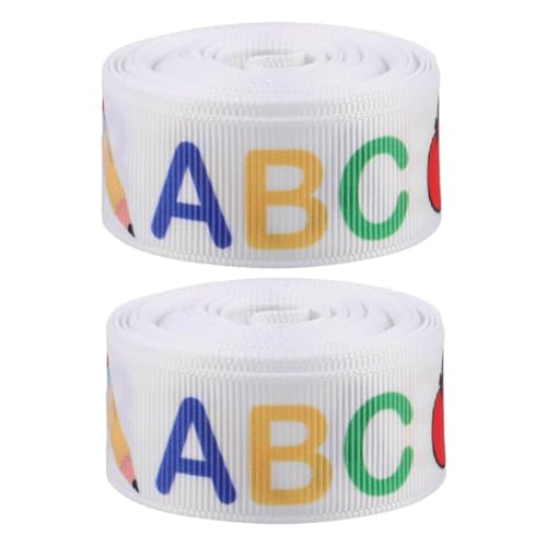 LIFKOME 2 Rollen Schulbänder Grosgrain und Satin Ripsband mit Schulmotiven Bleistift Lineal für DIY Party Dekoration Geschenkverpackung Haaraccessoires Kindergarten Bastelbedarf Breit LIFKOME 2 Rollen Schulbänder Grosgrain und Satin Ripsband mit Schulmotiven Bleistift Lineal für DIY Party Dekoration Geschenkverpackung Haaraccessoires Kindergarten Bastelbedarf Breit von LIFKOME