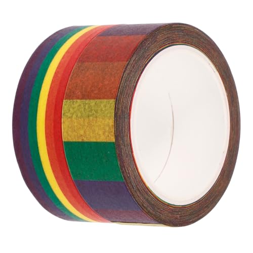 LIFKOME 2 Rollen Washi Tape Buntes Handreißbares Dekoratives Klebeband für DIY Basteln Scrapbooking Geschenkverpackung Journaling Sticker Roll für Kreative Gestaltung von LIFKOME