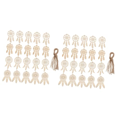 LIFKOME 2 Sätze Hölzerner Anhänger Dekorationen Party Kinderzimmerdeko Room Decoration Holzscheiben Malen Sie Holzhandwerk Für Frauen Holz - -kits 40 Stück * 2 von LIFKOME