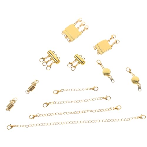 LIFKOME 2 Sätze Kettenverschluss Set für Armbänder mit Verschiedenen Langlebigem Legierungsmaterial Installieren für Schmuckherstellung und Individuelles Layering von LIFKOME
