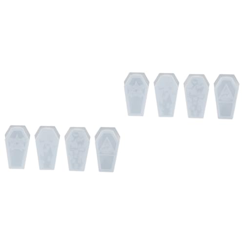 LIFKOME 2 Sätze Teiliges Design Silikonform Set Für Diy Aufbewahrungsboxen Langlebige Epoxidharz Gießform Für Halloween Dekorationen Und Schmuckaufbewahrung 4 Stücke * 2 von LIFKOME