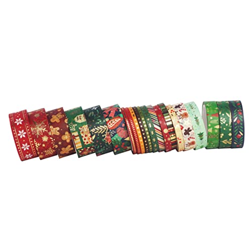 LIFKOME 2 Sätze Weihnachts Washi Tapes Dekorative Klebebänder Für Diy Scrapbooking Geschenksverpackung Und Feiertagsdekorationen Einfach Abziehbar Und Reißfest 21 Rollen * 2 von LIFKOME