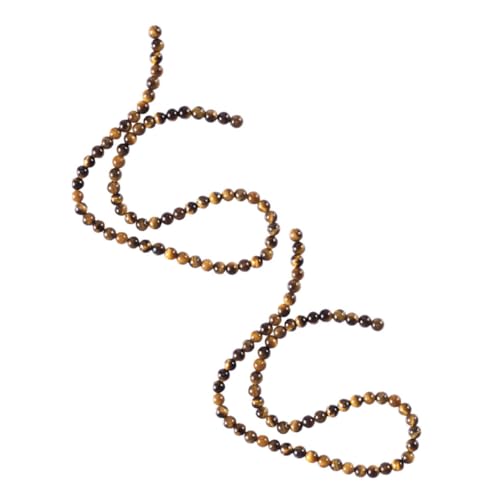LIFKOME 2 Saiten Tigerauge Perlen Natürliche Edelstein Schmuckperlen Stränge ca DIY Armband Halskette Basteln Dekoration Craft Spacer Beads von LIFKOME
