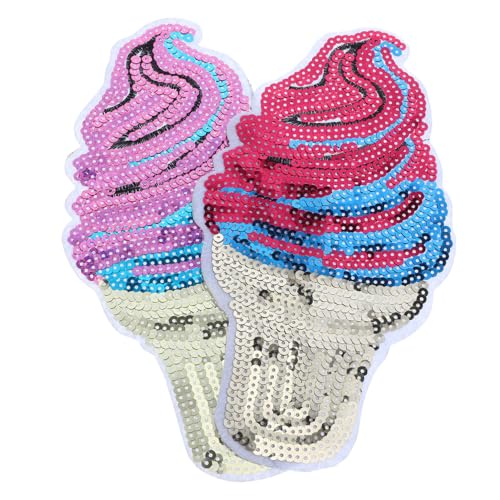 LIFKOME 2 Stück Aufbügler Pailletten Eiscreme Patches Kleine Glitzernde Applikationen zum Reparieren und Dekorieren von Kleidung Jeans Rucksäcken und DIY Accessoires LIFKOME 2 Stück Aufbügler Pailletten Eiscreme Patches Kleine Glitzernde Applikationen zum Reparieren und Dekorieren von Kleidung Jeans Rucksäcken und DIY Accessoires von LIFKOME