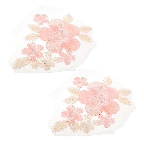 LIFKOME 2 Stück Blumenstickerei Applikationen Rosa DIY Patches für Kleidung Hochwertige Aufbügelbare Flicken für Brautkleider und Dekoration von Accessoires LIFKOME 2 Stück Blumenstickerei Applikationen Rosa DIY Patches für Kleidung Hochwertige Aufbügelbare Flicken für Brautkleider und Dekoration von Accessoires von LIFKOME