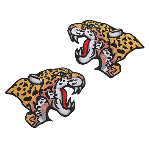 LIFKOME 2 Stück Cheetah Aufnäher Bestickte Dekorative Patches für Kleidung Taschen Hüte DIY Applikationen für Kreative Designs Robust und Vielseitig Einsetzbar von LIFKOME