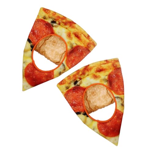 LIFKOME 2 Stück Cosplay Lustiger Hut Realistisches Pizzamotiv Leichtes Bequemes Kostümzubehör Für Festival Karneval von LIFKOME