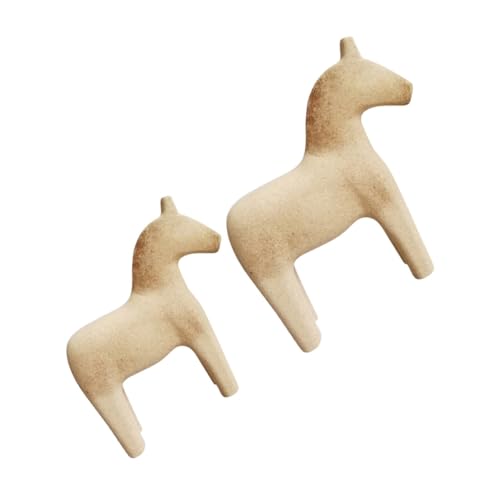 LIFKOME 2 Stück DIY Holz Pferde Figuren Unfertige Tier Ornamente zum Bemalen und Dekorieren Bastelset für Erwachsene Natürliche Holzdekoration LIFKOME 2 Stück DIY Holz Pferde Figuren Unfertige Tier Ornamente zum Bemalen und Dekorieren Bastelset für Erwachsene Natürliche Holzdekoration von LIFKOME