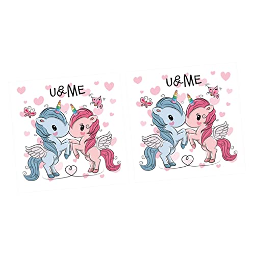 LIFKOME 2 Stück Einhorn Kleidung Aufnäher Lustige Farbenfrohe Patch Sticker für Füllen von Löchern Zubehör für Kleidung Taschen und Bastelarbeiten von LIFKOME