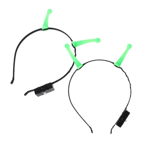 LIFKOME 2 Stück Halloween -haarzubehör Haardekoration Für Frauen Lustige Stirnbänder Für Party Außerirdische Haarreifen Alien-stirnband Für Erwachsene Green Plastik von LIFKOME