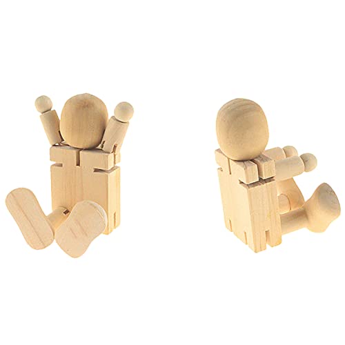 LIFKOME 2 Stück Holz Roboter mit Beweglichen Gelenken Diy Holz Roboter für Unlackierte Holzfigur zum Gestalten Beige für Kreative Bastelprojekte Dekoration LIFKOME 2 Stück Holz Roboter mit Beweglichen Gelenken Diy Holz Roboter für Unlackierte Holzfigur zum Gestalten Beige für Kreative Bastelprojekte Dekoration von LIFKOME