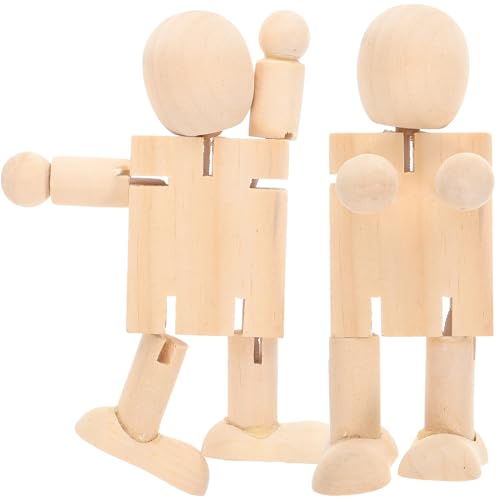 LIFKOME 2 Stück Holzfigur DIY Puppen aus Natürlichem Holz mit Beweglichen Gelenken Handbemalbar Glatt Geschliffen Kindgerechtes Holzspielzeug und Dekoratives Schreibtisch Ornament LIFKOME 2 Stück Holzfigur DIY Puppen aus Natürlichem Holz mit Beweglichen Gelenken Handbemalbar Glatt Geschliffen Kindgerechtes Holzspielzeug und Dekoratives Schreibtisch Ornament von LIFKOME