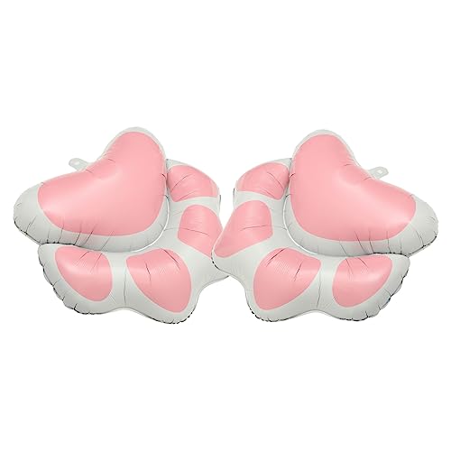 LIFKOME 2 Stück Hundepfote Ballon Luftballons Mit Aluminiumballons Ballon Tierballons Hundeblasen Helium-ballonpumpe Ballonbogen Ballongirlande Folienballons Karikatur Rosa Aluminiumfolie von LIFKOME