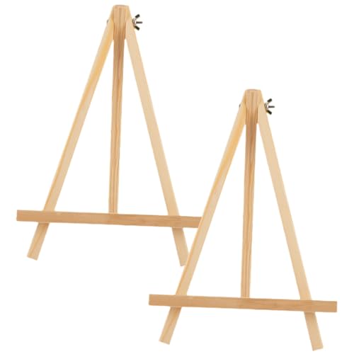 LIFKOME 2 Stück Kleine Holzstaffelei Faltbare Tischstaffelei für Kunst Ausstellungen und Veranstaltungen Leicht und Einfach zu Transportieren Vielseitig Einsetzbar von LIFKOME