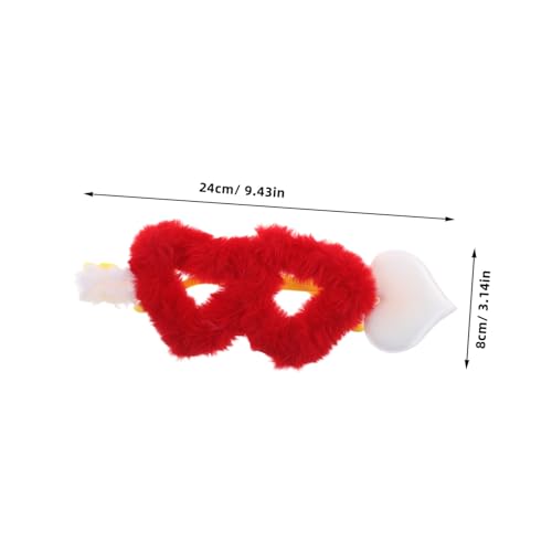 LIFKOME 2 Stück Kuschelige Herzförmige Sonnenbrillen Unisex Fuzzy Heart Eyewear Partybrillen Für Valentinstag Karneval Halloween Cosplay Familienfeiern von LIFKOME