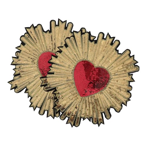 LIFKOME 2 Stück Pailletten Aufnäher Herzform Stickerei Aufbügelflicken Kleidung Patch DIY Aufnäher für Jacke Kleidung Reparatur und Dekoration LIFKOME 2 Stück Pailletten Aufnäher Herzform Stickerei Aufbügelflicken Kleidung Patch DIY Aufnäher für Jacke Kleidung Reparatur und Dekoration von LIFKOME