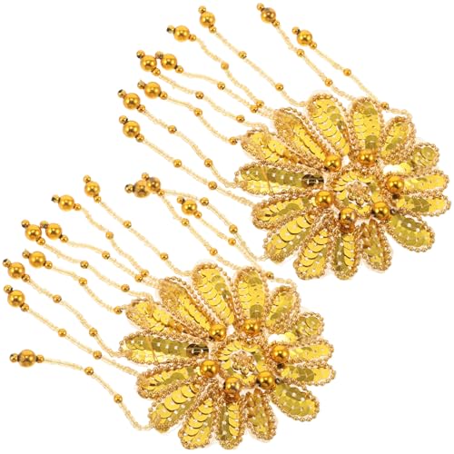 LIFKOME 2 Stück Pailletten Partyquasten Goldene Perlen Perlenbesatz Schulterbroschen Mit Epauletten Applikationen Brosche Outfit Kleid Verzierungen Zubehör Auf – Kostüme von LIFKOME