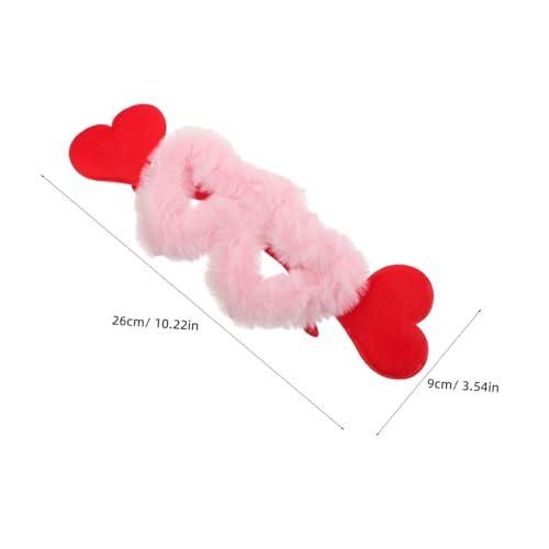 LIFKOME 2 Stück Plüsch Herz Sonnenbrillen Kuschelige Weiche Samtbrillen Punkige Rahmenlose Herzform Verspielte Partybrille für Damen Valentinstag Kostüm und Cosplay von LIFKOME
