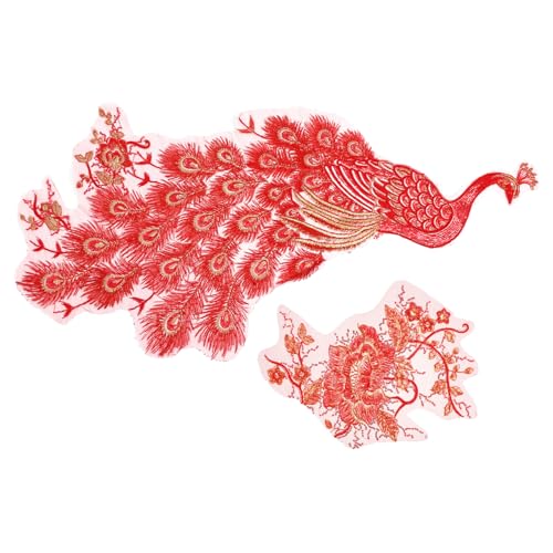 LIFKOME 2 Stück Rote Stickerei Applikationen Pfau und Pfingstrose Patch zum Aufnähen Kreative Kleidung Deko für Kleider Qipao Hanfu Vielseitige Nähzubehör LIFKOME 2 Stück Rote Stickerei Applikationen Pfau und Pfingstrose Patch zum Aufnähen Kreative Kleidung Deko für Kleider Qipao Hanfu Vielseitige Nähzubehör von LIFKOME