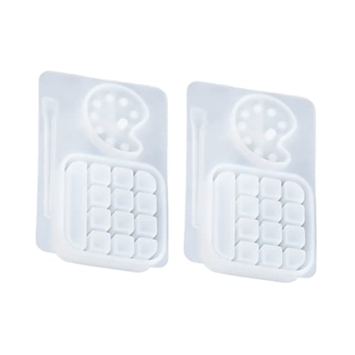 LIFKOME 2 Stück Teiliges Silikonform für DIY Epoxidharz Kristall Moulds für Kreative Malerpaletten Einfaches Entformen für Handwerk und Deko von LIFKOME