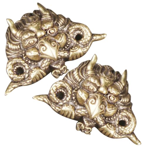 LIFKOME 2 Stück Teiliges Vintage Messing Knöpfe Tibetischer Stil Haltbare DIY Metallknöpfe mit Elegantem Prosperitätsmuster für Kleidung Taschen und Lederhandwerk Rostfrei und von LIFKOME