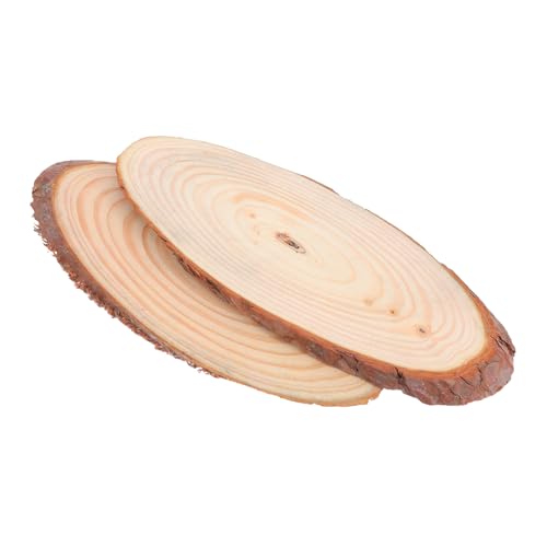 LIFKOME 2 Stück Unbehandelte Holzkreise Für Diy-projekte, Rustikale Holzscheiben Für Hochzeitsdekor, Tischdekorationen Und Bastelaktivitäten von LIFKOME