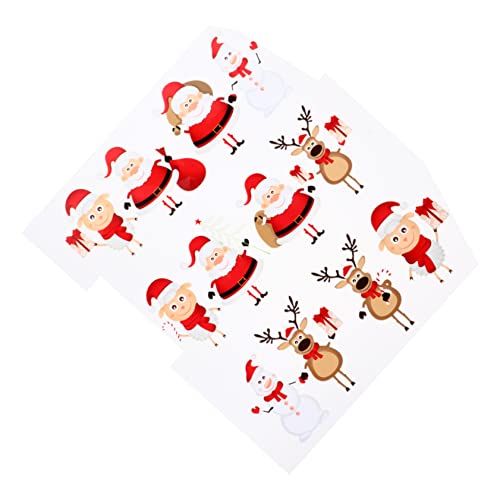LIFKOME 2 Stück Weihnachts Bügelbilder Hitzeübertragungs Patches für T Shirts und Kleidung Wasserfest DIY Aufnäher mit Festlichen Motiven für Kreative Weihnachtsdekoration von LIFKOME