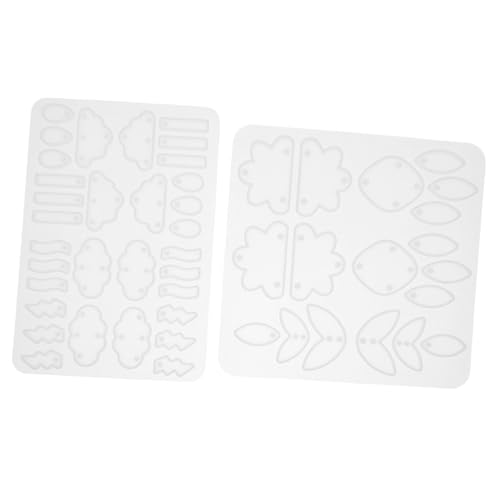 LIFKOME 2 Stück Wolken und Blattformen Diy Schmuck Gießformen für Ohrringe und Anhänger Epoxidharz Wiederverwendbar und Langlebig von LIFKOME