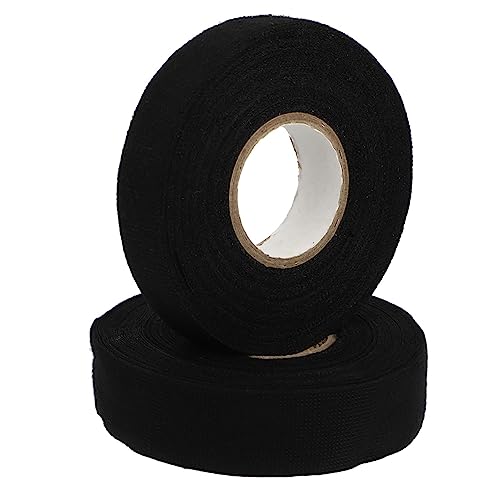 LIFKOME 2 Stück Zweiteiliges Profi Klebeband für Auto Kabel hitzebeständig stark haftendes Isolierband für Fahrzeug und Bootskabinen schwarz von LIFKOME