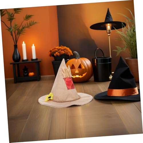 LIFKOME 2 Stücke Halloween Hexenhut mit Sonnenblume Vogelscheuchen-hexenhut für Halloween und Erntedankfest Vielseitiger Cosplay Hut Dekoratives Accessoire für Herbstfest von LIFKOME