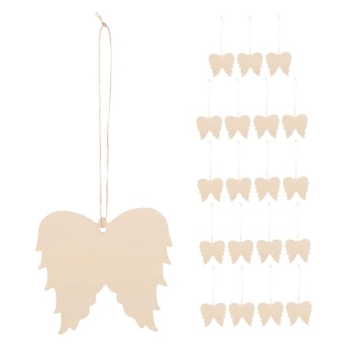 LIFKOME 20 Sätze Teiliges Holz Engelsflügel zum Dekorieren Naturbelassene Holzflügel Robuste DIY Holzanhänger mit Jute Schnur Leichte Wanddekoration für Hochzeit Geburtstag Party LIFKOME 20 Sätze Teiliges Holz Engelsflügel zum Dekorieren Naturbelassene Holzflügel Robuste DIY Holzanhänger mit Jute Schnur Leichte Wanddekoration für Hochzeit Geburtstag Party von LIFKOME