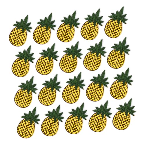 LIFKOME 20 Stück Ananas -stickerei Fruchtpflaster Nähen Cartoon-patches Tropische Applikationen Hosen Dekorative Patches Ananasflecken Eisen Auf Stickgarn von LIFKOME
