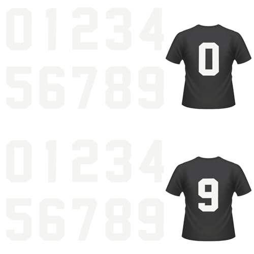 LIFKOME 20 Stück Aufbügelzahlen Hitzeübertragungsaufnäher für Kleidung DIY Bastelprojekte Waschbar für T Shirts Jeans Taschen Kappen und Mehr von LIFKOME
