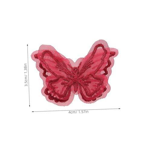 LIFKOME 20 Stück Bestickter Spitzenschmetterling Schmetterlingsnähte Auf Applikationen Stickerei Spitzenapplikationen Schmetterlings-stickapplikation Schmetterlings-spitzenaufnäher Rot LIFKOME 20 Stück Bestickter Spitzenschmetterling Schmetterlingsnähte Auf Applikationen Stickerei Spitzenapplikationen Schmetterlings-stickapplikation Schmetterlings-spitzenaufnäher Rot von LIFKOME