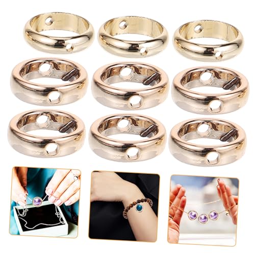 LIFKOME 20 Stück Metallperlen Runde Ringe Verbindungsstücke für Armband und Schmuckherstellung Stilvolle und Langlebige Zubehörteile für DIY Projekte von LIFKOME