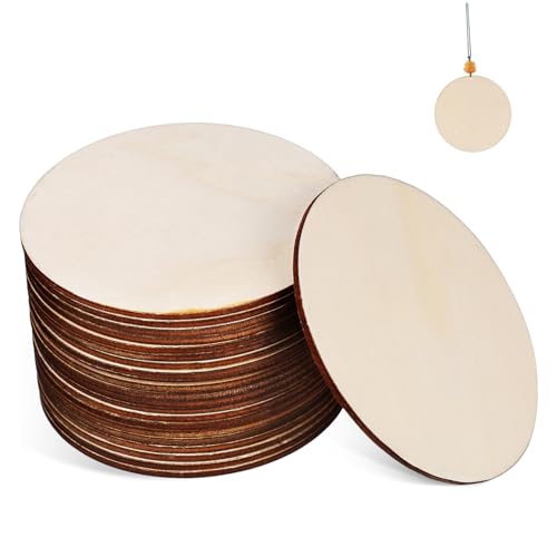 LIFKOME 20 Stück Runde Holzscheiben Naturholz DIY Holzplatten für Bastelarbeiten Unbeschichtete Holzscheiben für Dekoration Malen und Kreative Projekte LIFKOME 20 Stück Runde Holzscheiben Naturholz DIY Holzplatten für Bastelarbeiten Unbeschichtete Holzscheiben für Dekoration Malen und Kreative Projekte von LIFKOME