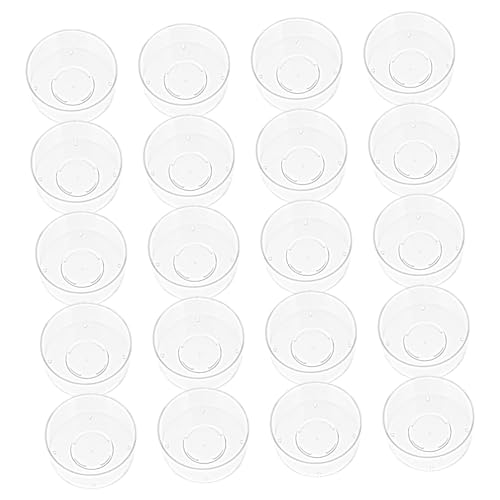 LIFKOME 20 Stück Teiliges DIY Kerzenform aus Kunststoff Runde Wachsschmelzbehälter Feuerhemmende Acrylbox Langlebig für Kreative Kerzenherstellung zu Hause Geschenk von LIFKOME