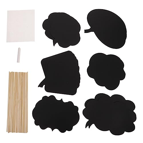 LIFKOME 20 Stück Teiliges DIY Papier Selfie Requisiten mit Kleinen Schwarzen Kreidetafeln Umweltfreundlich Leichte Party Accessoires für Hochzeit Geburtstag und Silvester Feier von LIFKOME