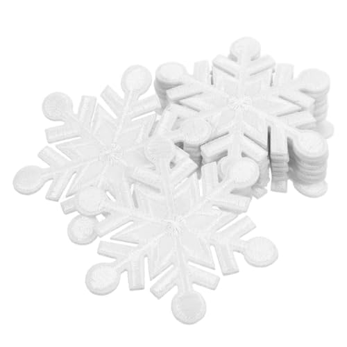 LIFKOME 20 Stück Teiliges DIY Schneeflocken Patch für Kleidung Selbstklebende Applikationen für Winterjacken und Weihnachtsdekorationen Einfach Anwendbar Stoffen von LIFKOME