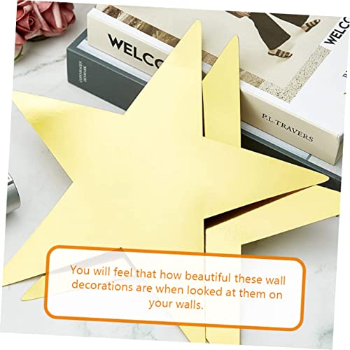 LIFKOME 20 Stück Teiliges Doppelseitiger Pentagrammförmiger Papier Ausschnitte Gold und Silber Dekorative Wand und Tafeldekoration für Diy Projekte Partys Klassenzimmergestaltung und von LIFKOME