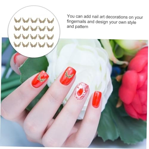 LIFKOME 20 Stück Teiliges Flacher Rückseite Flügel design Nail Art Schmucksteine Nagelaufkleber Nageldekoration für Kreative DIY nägel von LIFKOME