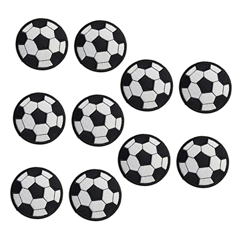 LIFKOME 20 Stück Teiliges Fußball Patch Aufnäher Kreative Applikationen zum Aufbügeln für Kleidung Jeans und Handarbeiten Bunte Flicken für DIY Projekte von LIFKOME