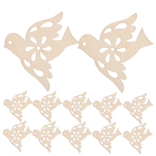 LIFKOME 20 Stück Teiliges Holz dekor Friedenstaube Naturbelassene DIY holzscheiben mit Blanker Oberfläche Leichtes Langlebiges Bastelmaterial zum Bemalen und Kreativen Gestalten für LIFKOME 20 Stück Teiliges Holz dekor Friedenstaube Naturbelassene DIY holzscheiben mit Blanker Oberfläche Leichtes Langlebiges Bastelmaterial zum Bemalen und Kreativen Gestalten für von LIFKOME