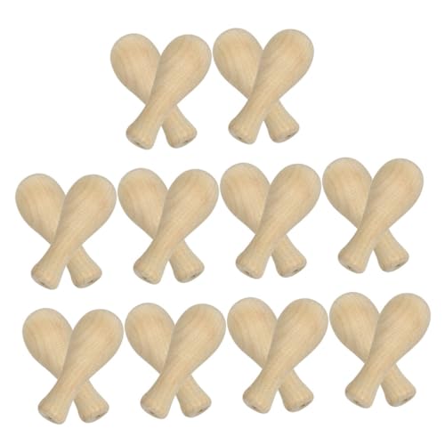 LIFKOME 20 Stück Teiliges Holzgriff Siegelstempel Ersatzgriff Ergonomisch Geformt Glatte Oberfläche Vielseitig Einsetzbar für Hochzeit Geburtstag Halloween Handliche Wachssiegel von LIFKOME