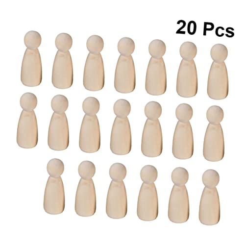 LIFKOME 20 Stück Teiliges Kleine Holzpuppen Unvollendete Holzfiguren zum Bemalen DIY Bastelspielzeug für Mädchen Jungen Holzspielzeug zur Kreativgestaltung und Wohnaccessoire LIFKOME 20 Stück Teiliges Kleine Holzpuppen Unvollendete Holzfiguren zum Bemalen DIY Bastelspielzeug für Mädchen Jungen Holzspielzeug zur Kreativgestaltung und Wohnaccessoire von LIFKOME