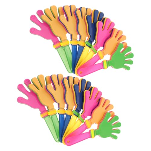 LIFKOME 20 Stück Teiliges Kunststoff Handklatscher Bunt Kleine Kindersicheres Partyspielzeug Einfache Handhabung für Kindergeburtstage Sportveranstaltungen und Konzertspaß Zufällige Farbe von LIFKOME