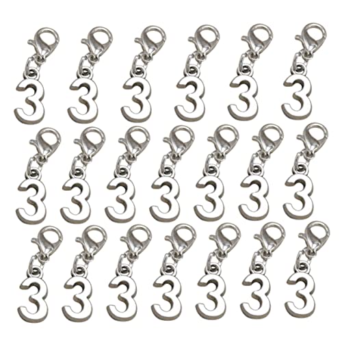 LIFKOME 20 Stück Teiliges Legierungsanhänger mit Karabiner für DIY Arabische Zahlen Charms Schmuckherstellung Zubehör für Ohrringe und Mehr von LIFKOME