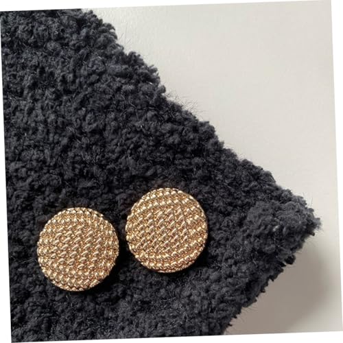LIFKOME 20 Stück Teiliges Metallknopf Langlebige Dekorative Anzug Mantelknöpfe Gold Schwarzfarbene Runde Knöpfe Robustes Metall für Kleidung Taschen und Accessoires von LIFKOME