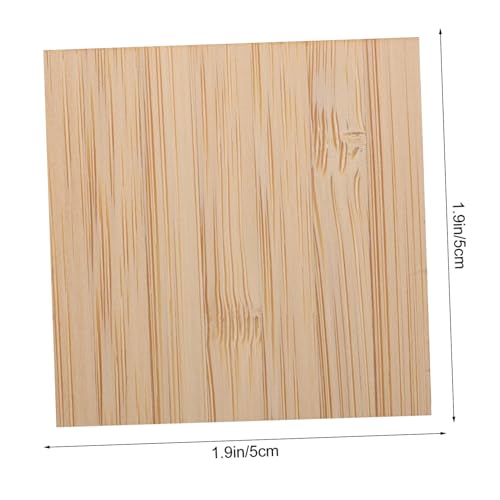 LIFKOME 20 Stück Teiliges Quadratische Unbehandelte Bambus chips Natürliche DIY Bastelmaterialien für Handbemalbar Vielseitig Einsetzbar als Geschenkanhänger Lesezeichen und Dekoration von LIFKOME